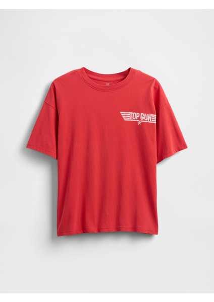 Erkek Çocuk Kırmızı Grafik T-Shirt