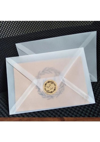 25 Adet Mini Şeffaf Zarf 7*9 cm Aydınger Zarf Transparan Zarf Kartvizit Düğün Davetiyeleri Zarfı