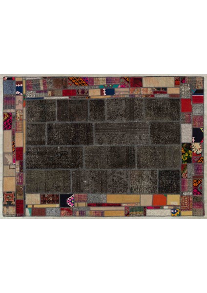 Anadolu Motifli Doğal Dokuma Patchwork Halı