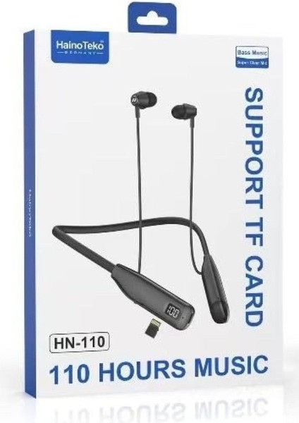 Haino Teko HN- 120 Bluetooh Kulaklık 120 Saat Bitmeyen Şarj Hafıza Kart Girişli Ses