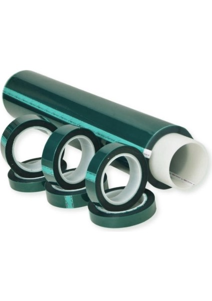 Yeşil Polyester Maskeleme Bandı 25 MM × 55 M – 220 °c Isıya Dayanıklı fırsatları