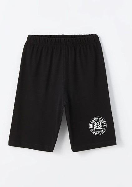 Lcw Kids Gri Bisiklet Yaka Dragon Ball Baskılı Erkek Çocuk Şortlu Pijama Takımı modelleri