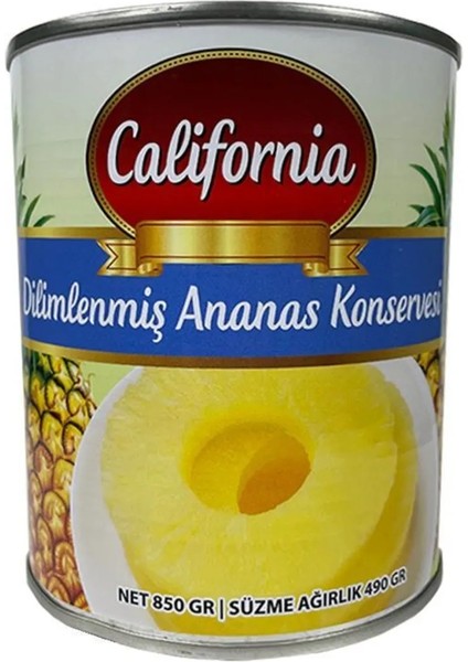 California Dilimli Ananas Konservesi 850 G x 24 Adet (Koli)