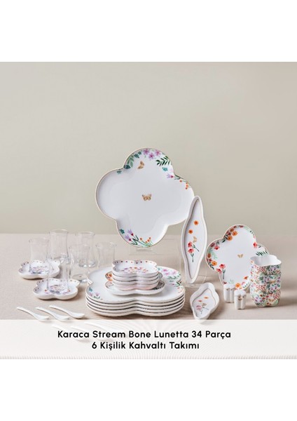 Stream Bone Lunetta 34 Parça 6 Kişilik Kahvaltı Takımı modelleri
