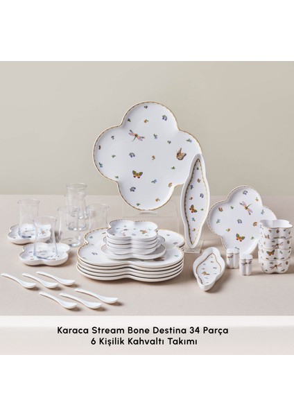 Stream Bone Destina 34 Parça 6 Kişilik Kahvaltı Takımı modelleri