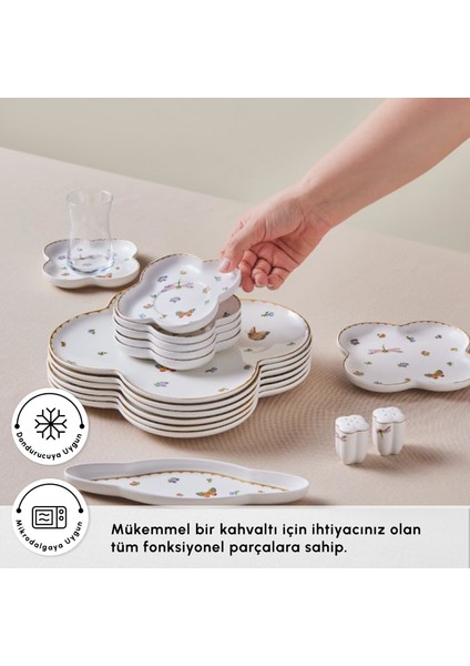 Stream Bone Destina 34 Parça 6 Kişilik Kahvaltı Takımı