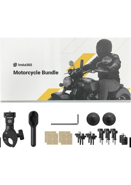 X5 360 Derece 8k Aksiyon Kamera Motosiklet Kit (512GB)