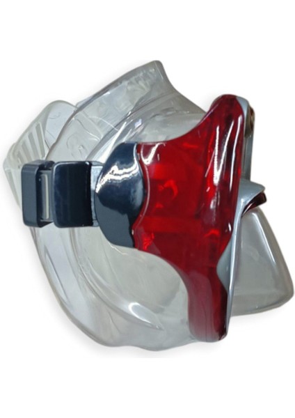 Star Diving Temper Camlı Dalış Maskesi Yetişkin - 51709-KIRMIZI
