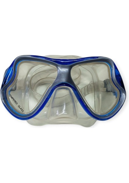 Star Diving Temper Camlı Dalış Maskesi Yetişkin - 51710-MAVİ