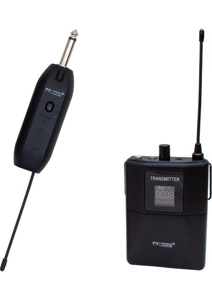 Mv-19599 Uhf Kablosuz Enstrüman Uyumlu Jack Girişli Ikili Mikrofon Set