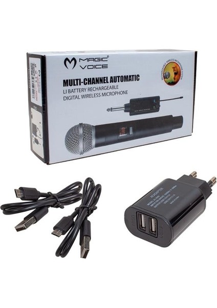 Mv-19599 Uhf Kablosuz Enstrüman Uyumlu Jack Girişli Ikili Mikrofon Set modelleri