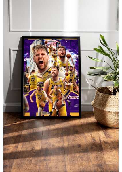 Luka Doncic Çerçeveli Tablo - Los Angeles Lakers Nba Posteri Tablo fiyatları