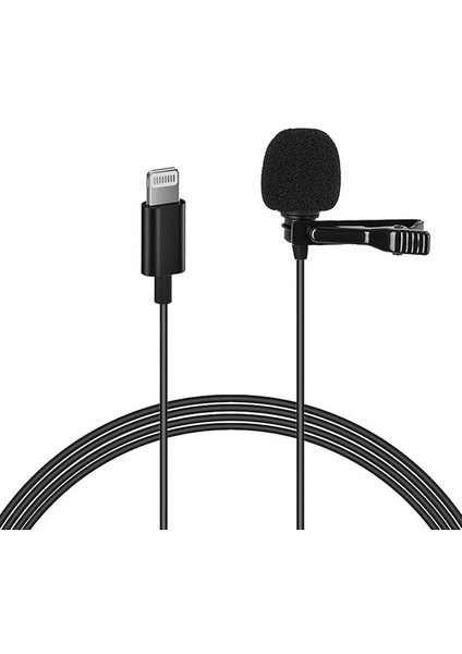 JH-041 Cep Telefonu Için Lightning Youtuber Yaka Mikrofonu