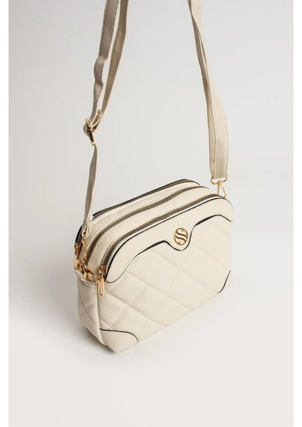 Kadın Ayarlanabilir Çapraz Askılı 4 Bölmeli Omuz ve Çapraz Çanta