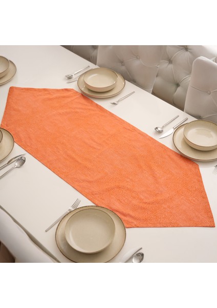 Özel Tasarım Dekoratif Ranforce Pamuklu Kumaş Dekoratif Düz Vizon Üçgen Runner 50X150