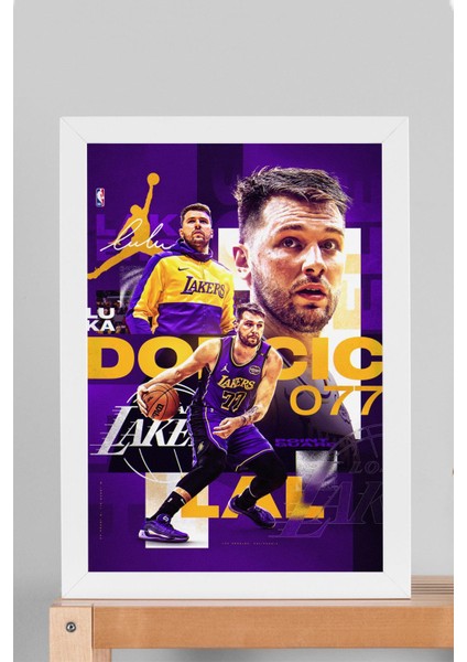 Luka Doncic Çerçeveli Tablo - Basketbol Nba Posteri Tablo