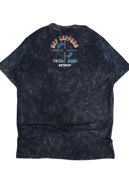 Oversize Def Leppard Pyromania Ense Baskılı Yıkamalı T-Shirt, Unisex Rock Band Temalı Retro Tişört fiyatları