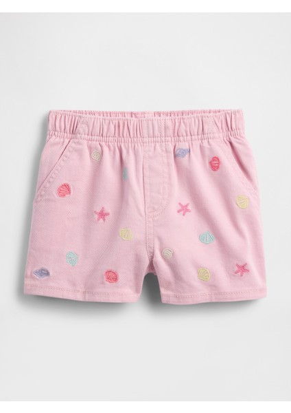 Kız Bebek Açık Pembe Denim Şort