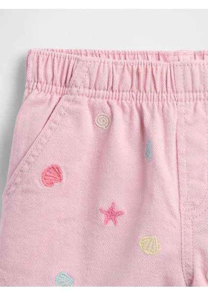 Kız Bebek Açık Pembe Denim Şort fiyatları
