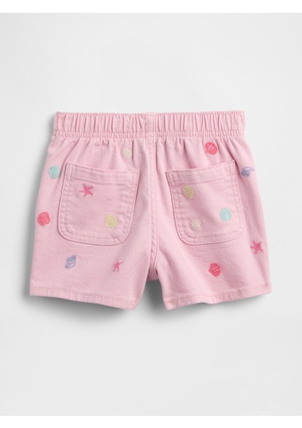 Kız Bebek Açık Pembe Denim Şort modelleri