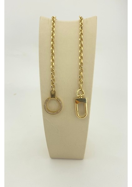 14 Ayar Altın Taşlı Geçirmeli Zincir Kolye fırsatları