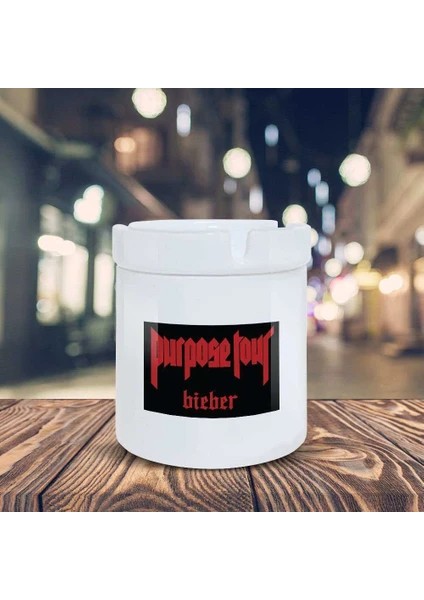 Justin Bieber Purpose Tour Baskılı Küllük Kül Tablası