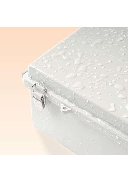 EC-2828 IP67 Abs Plastik Pano – Düz Kapak, Montaj Plakasız, Açık Gri