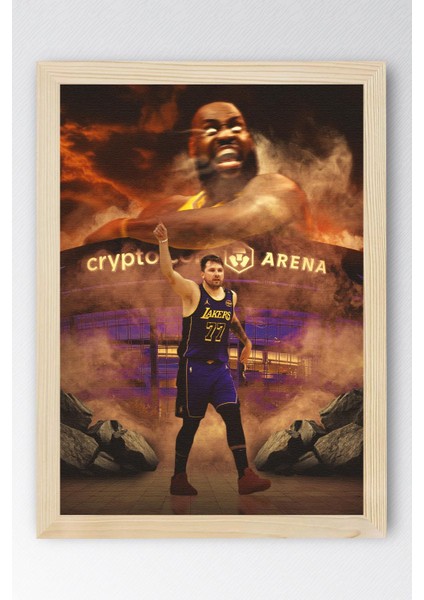 Luka Doncic Lebron James Çerçeveli Tablo - Basketbol Nba Posteri Tablo