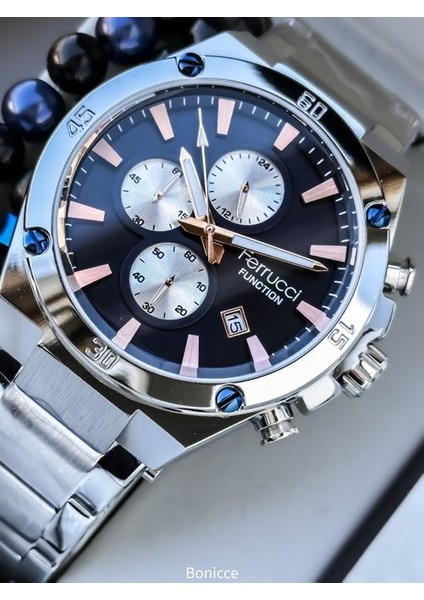 Çelik Kordon Gümüş Renk Erkek Kol Saati+Bileklik fırsatları