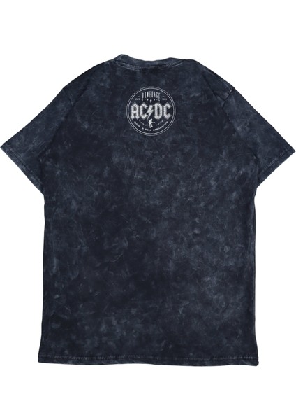 Oversize Ac Dc Powerage Ense Baskılı Yıkamalı T-Shirt, Unisex Rock Band Temalı Retro Tişört fiyatları