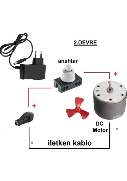 Kutulu 3 In 1 Basit Motor Deney Seti (3 Devre) - Öğrenci Elektrik Devresi indirimleri