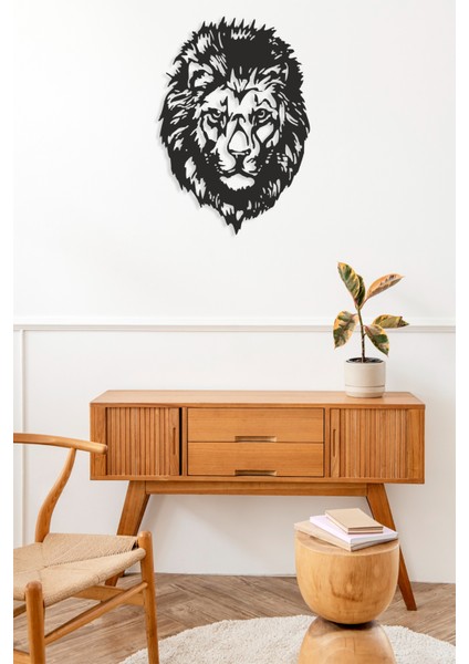 Aslan Ahşap Duvar Dekoru Aslan Kafası