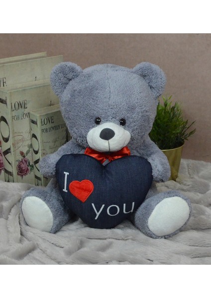 Oyuncak I Love You Kalpli Ayı Peluş 50 Cm 62050