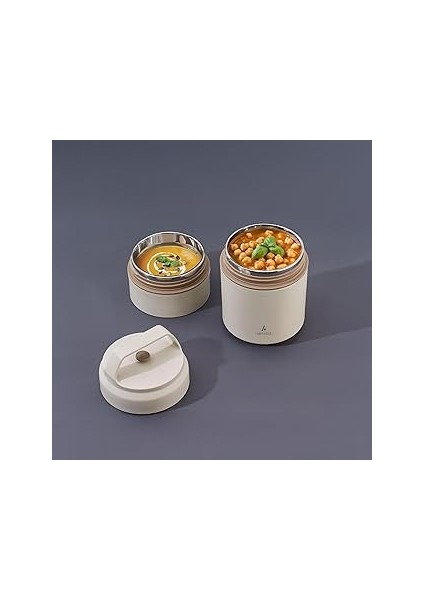 Bento Katlı Lunch Box Beige 620 ml