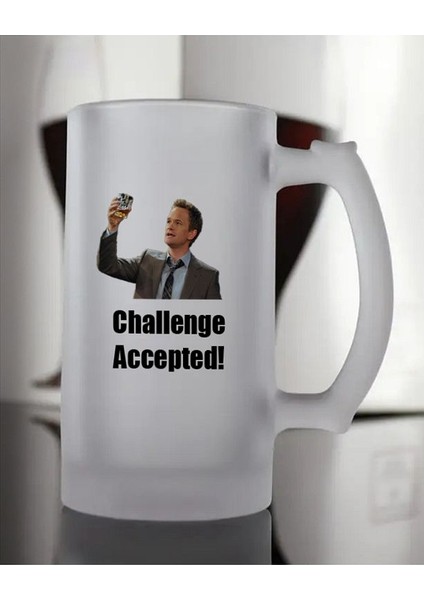 Himym Barney Stinson ''challenge Accept''buzlu Cam Bira Bardağı (500CC.)