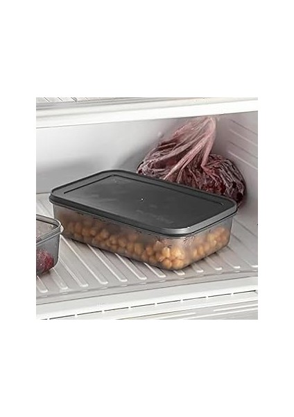 Frost Silikon Yumuşak Kapalı Saklama Kabı Dondurucu ve Buzluk Saklama Kabı 1500ML, Kapak