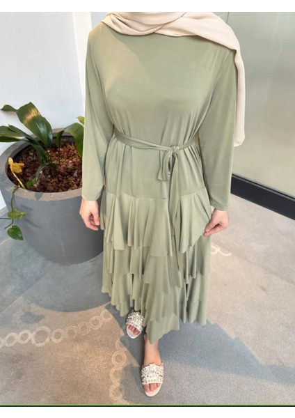 Kadın Kat Kat Uzun Ince Yazlık Modal Elbise modelleri