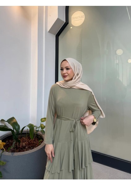 Kadın Kat Kat Uzun Ince Yazlık Modal Elbise indirimleri