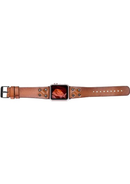 Apple Watch Uyumlu Deri Kordon Cross 42-44-45MM Bt RST2E modelleri