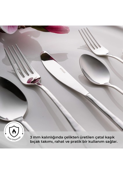 Akasya 72 Parça 12 Kişilik Kutulu Çatal Kaşık Bıçak Takımı fiyatları