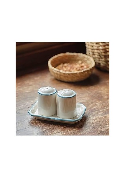 Bella Maison Mabel Stoneware Tuzluk-Biberlik Mavi
