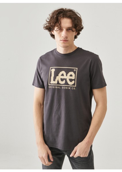 Regular Fit Rahat Kesim %100 Pamuk Wobbly Logo Crew Neck Tişört