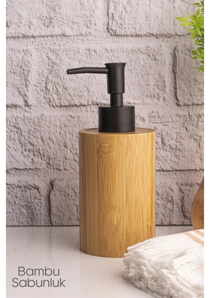 2li Bambu Sabunluk Seti Hands Dishes Mutfak Banyo Sıvı Sabunluk 500ML Doğal Bambu Stantlı Retro Set fiyatları