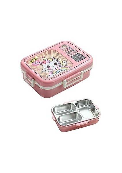 Lunch Box 820 ml Tek Kat Üç Bölmeli Sos Kaseli Yeni Nesil Sefer TASI-FFLBOX10283