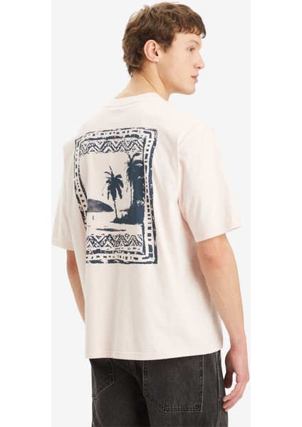Graphic Loose Erkek Pudra T Shirt 001TR-0000 fiyatları
