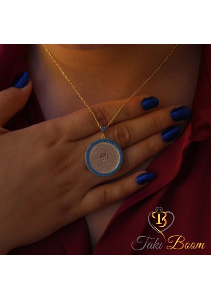 Dualı Kolye Turkuaz Taşlı Allahın 99 İsmi Esmaül Hüsna Gümüş Kolye fırsatları