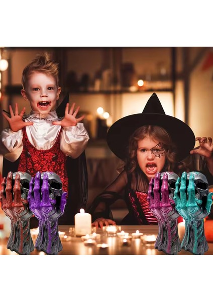 Kuru Kafa Goth Hallowen Temalı Muhteşem Detaylara Sahip Doğal Soya Mum modelleri