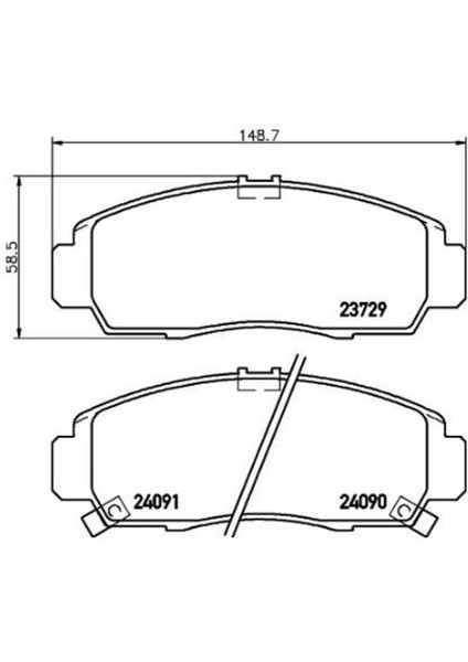 Hıtech 010024 On Balata Cıvıc Sedan 07-11 Frv 07- D5120