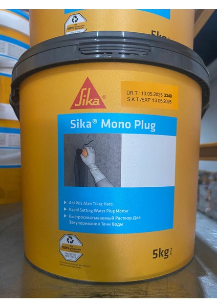 Monoplug Çimento Esaslı, Hızlı Priz Alan Tıkaç Harcı 5 kg
