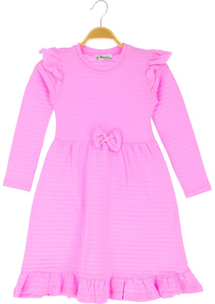Kız Çocuk Elbise Fiyonklu
